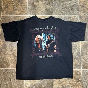 VTG 1995 Jimmy Page Robert Plant No Quarter Tour Shirt XL